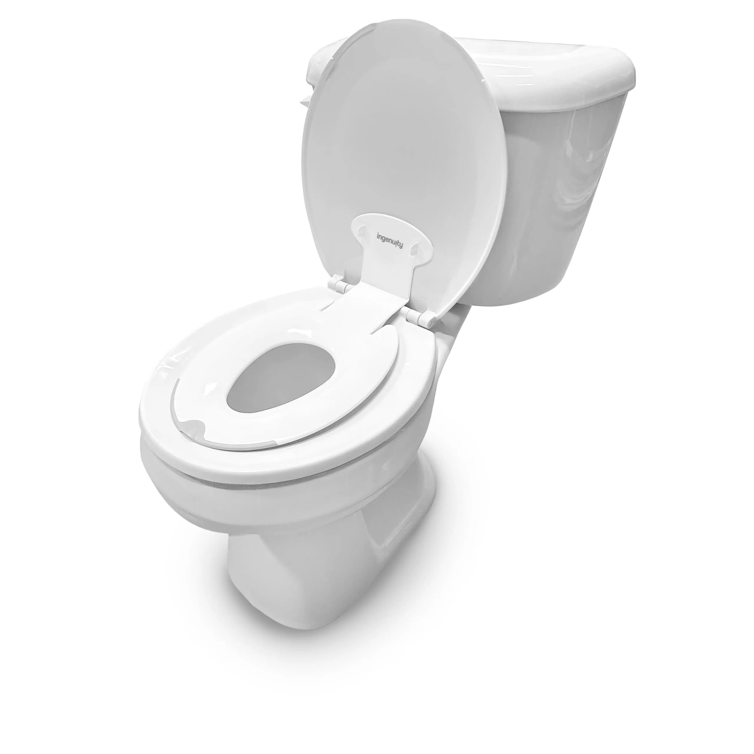 Ingenuity Flip & Sit Potty Seat White | Attaches to Adult Toilet Seat, 18 Months+ - view 9