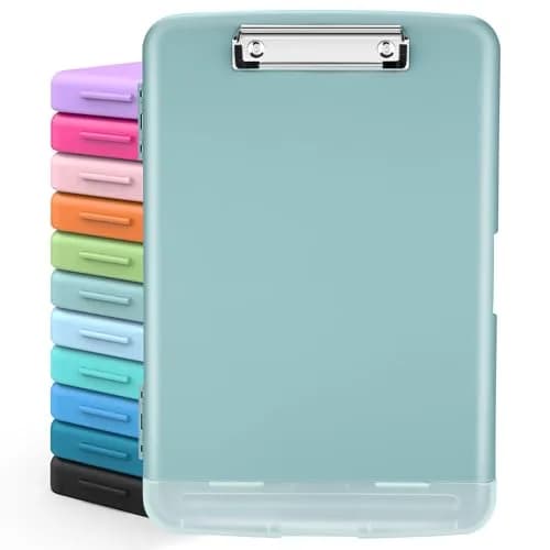 Sooez High Capacity Storage Clipboard with Pen Holder, Haze Blue, 8.5x11 | Professional Organizer for Field Work - main product image