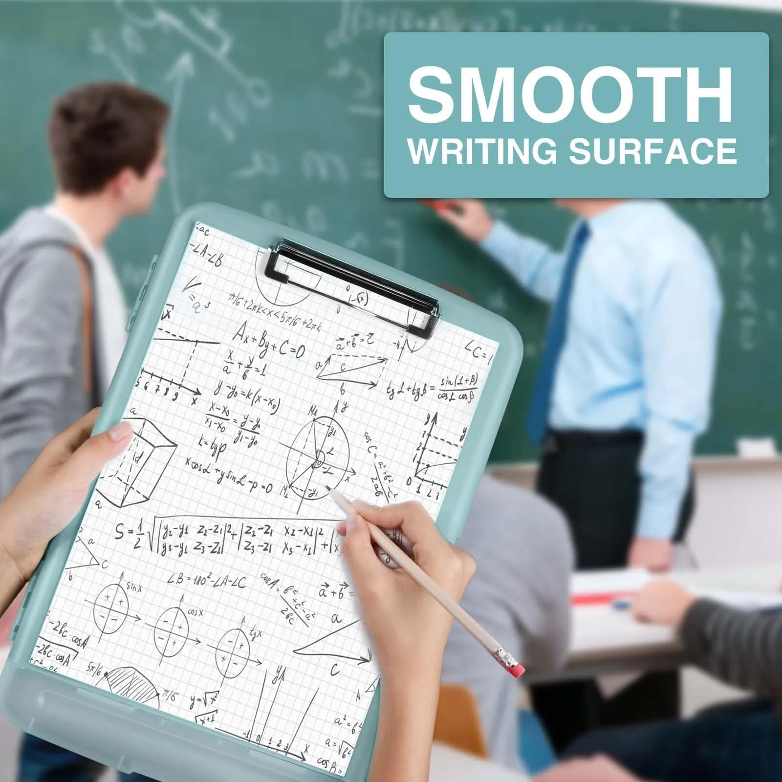 Sooez High Capacity Storage Clipboard 8.5x11 with Pen Holder | Durable Polypropylene for Students & Professionals - view 6