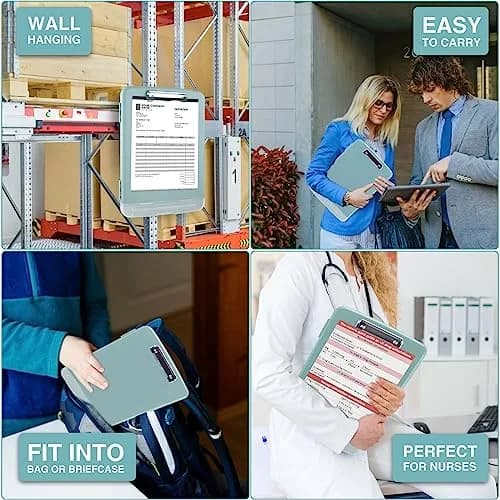 Sooez High Capacity Storage Clipboard 8.5x11 with Pen Holder | Durable Polypropylene for Students & Professionals thumbnail 7
