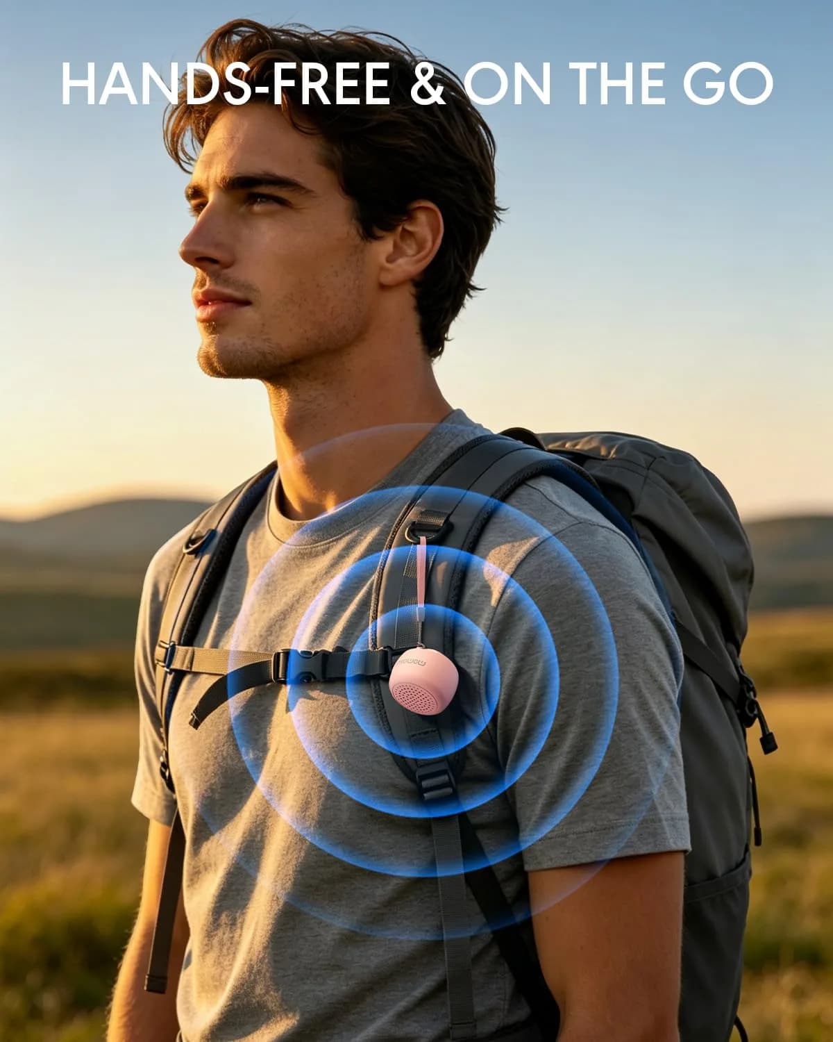 MOMOHO Mini Bluetooth Speaker White | Tiny Portable Wireless Speaker with Mic & TWS Pairing - view 3
