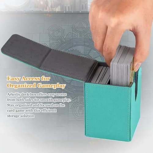 Arkeiliy MTG Deck Box 110+ Storage Sleeved Cards | Stylish, Durable & Large Capacity thumbnail 4