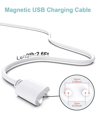 Bicmice 2.6Ft Magnetic USB DC Charger Cable Replacement Charging Cord - (7mm/0.28in) | Copper, Magnetic, Fast Charging thumbnail 4