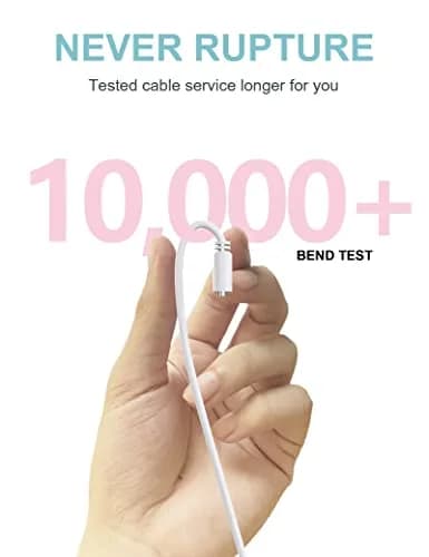 Bicmice 2.6Ft Magnetic USB DC Charger Cable Replacement Charging Cord - White (5mm/0.2in) | Copper, Magnetic, Durable thumbnail 5