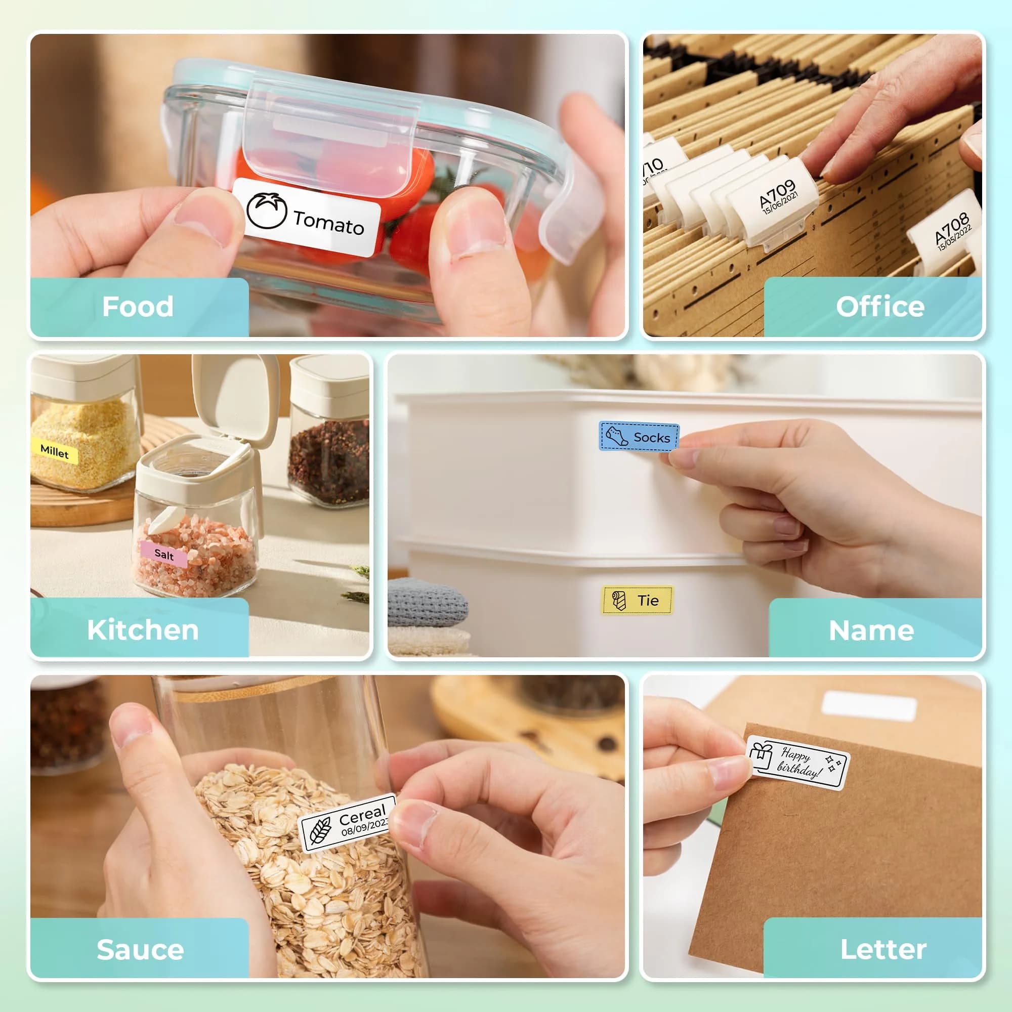 Nelko P21 Bluetooth Label Maker - White | Mini Wireless Pocket-Sized Printer for Home & Office Organization - view 6