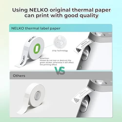 Nelko P21 Bluetooth Label Maker Machine with Tape, White | 203 DPI High-Resolution Printing thumbnail 8