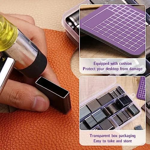 Yizzvb 55 Shape Style Hollow Punch Cutter Tool with Pad | Leather Craft Tools Kit for Handmade DIY Projects thumbnail 5