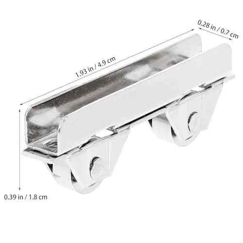 Angoily Mini Stainless Steel Showcase Window Roller for 5-6mm Thick Glass | Pack of 10 thumbnail 2