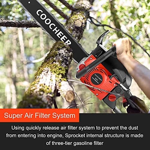 COOCHEER Gas Chainsaw 62CC 20 inch | 3.5HP Gas Powered Chainsaw for Garden & Farm thumbnail 6