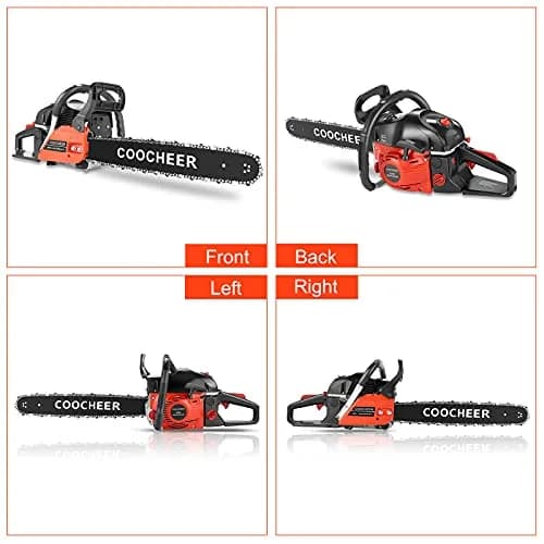 COOCHEER Gas Chainsaw 62CC 20 inch | 3.5HP Gas Powered Chainsaw for Garden & Farm thumbnail 8