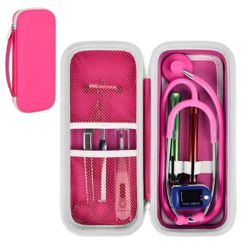 ALKOO Rose Red Stethoscope Case for 3M Littmann Classic III/Cardiology IV, 29.5cm (11.6in) | Professional Healthcare Organizer thumbnail 1