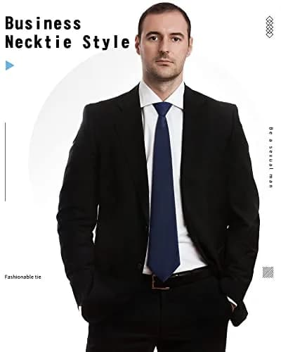 Geyoga Zipper Ties for Men 8 Pack | Adjustable Pre Tied Silky Neckties for Business & Wedding thumbnail 5