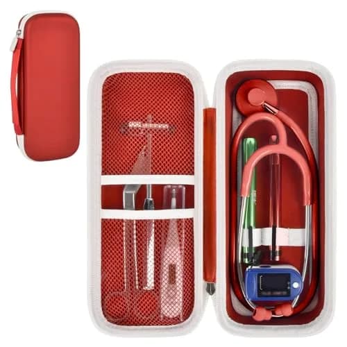 ALKOO Stethoscope Case for 3M Littmann Classic III/Cardiology IV, PinkRed | Protects Your Diagnostic Tools thumbnail 1