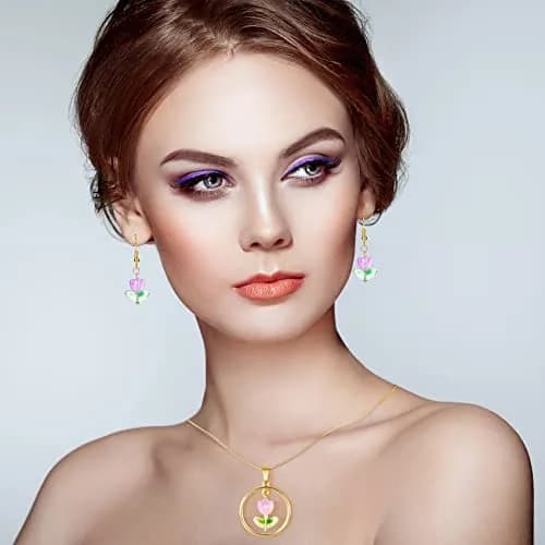 PAGOW 320PCS Tulip Flower Beads Glass Translucent Bracelet Beads for Jewelry DIY | Colorful Handcrafted Crystals thumbnail 3