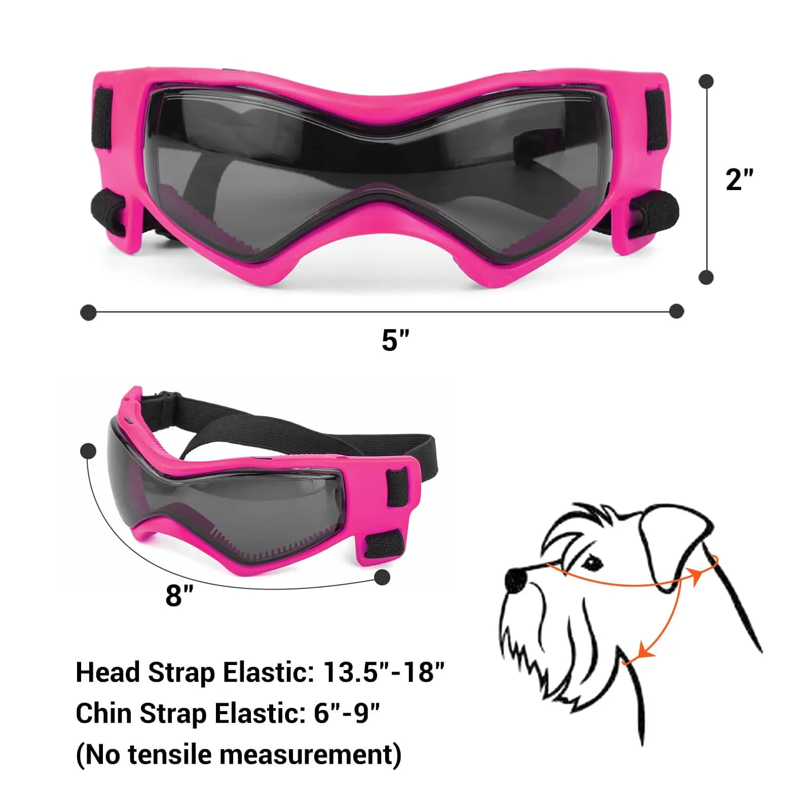 PETLESO Pink Medium Dog Goggles: UV Protection & Anti-Fog Eyewear for Small to Medium Breeds - view 5