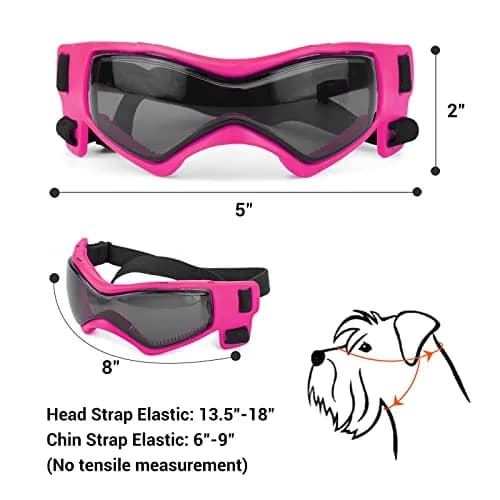 PETLESO Pink Dog Goggles for Medium Breeds | UV Protection, Windproof, Anti-Fog thumbnail 5