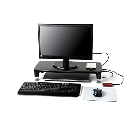 3M Adjustable Monitor Stand with 4-Port USB Hub, Black, 2.04 kg (4.5 lb) | Raises Screen to Eye Level thumbnail 2