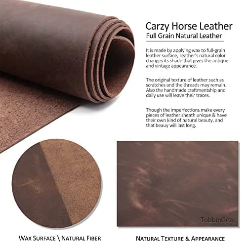 TarbicGear Leather Holster for Samsung Z Flip Series & Motorola Razr, Belt Clip & Card Holder, Brown | 360° Protection thumbnail 6
