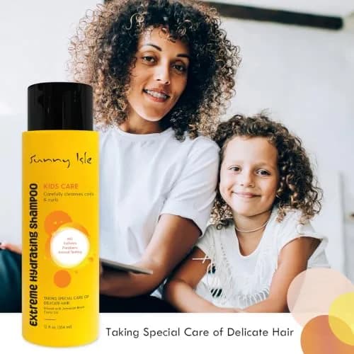 Sunny Isle Kids Care Extreme Hydrating Shampoo 12oz | Gentle, Sulfate-Free for Curly & Wavy Hair thumbnail 5