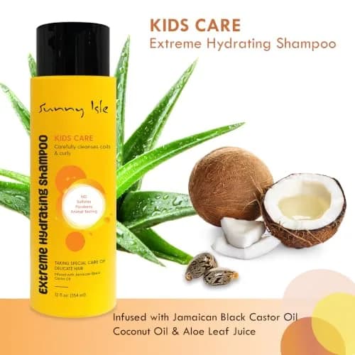 Sunny Isle Kids Care Extreme Hydrating Shampoo 12oz | Gentle, Sulfate-Free for Curly & Wavy Hair thumbnail 3