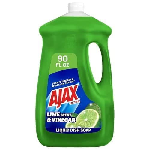 Ajax Ultra Liquid Dish Soap Lime & Vinegar 2663ml (90 fl oz) | Powerful Grease Cutting Formula thumbnail 1