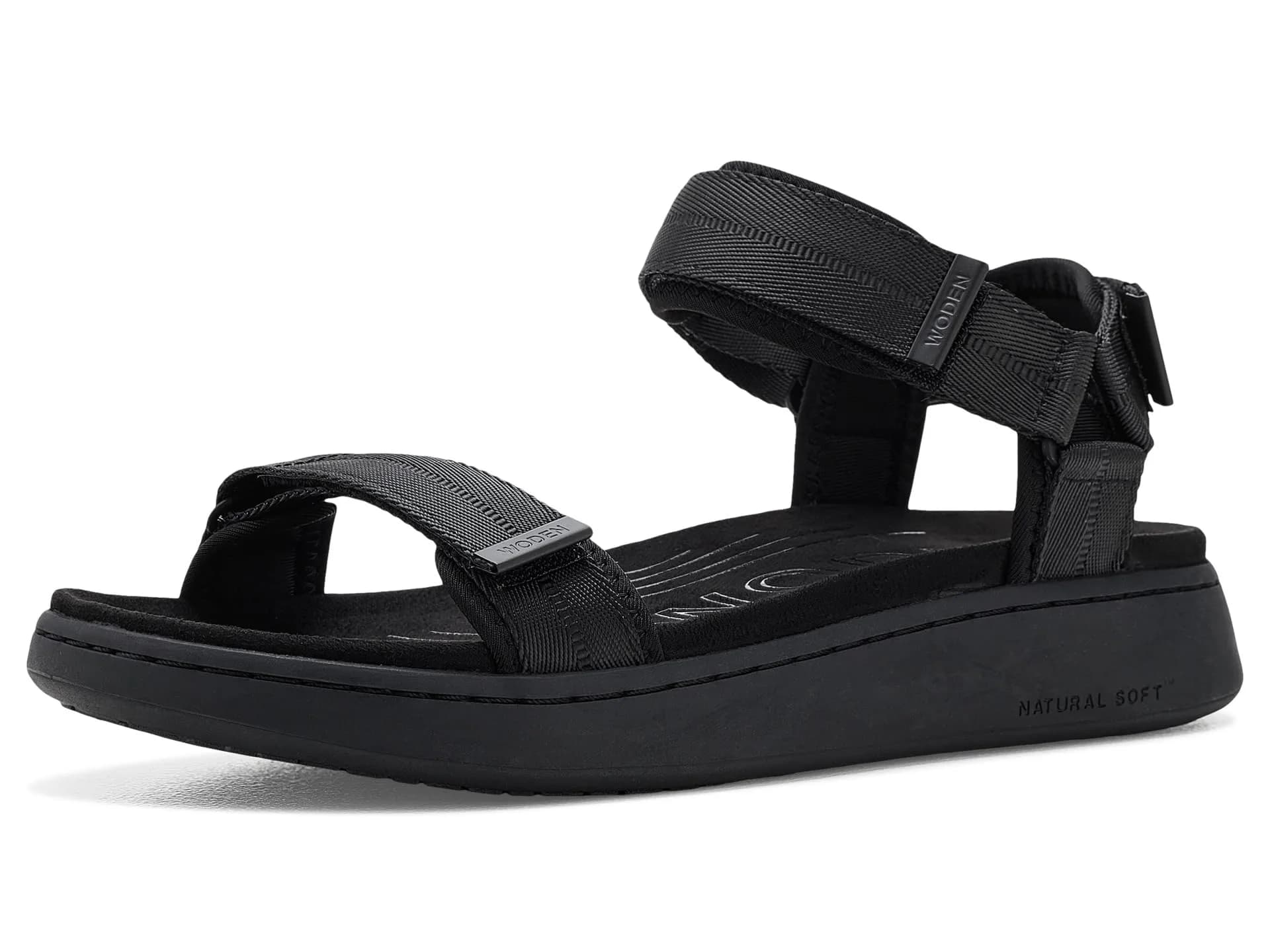Woden Line Sandals Black 7.5 | Water-Resistant Casual Footwear for Women — 7.5
