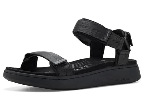 Woden Women's Line Sandals Taupe Multi 6.5 Medium | Recycled, Adjustable Velcro Straps thumbnail 1