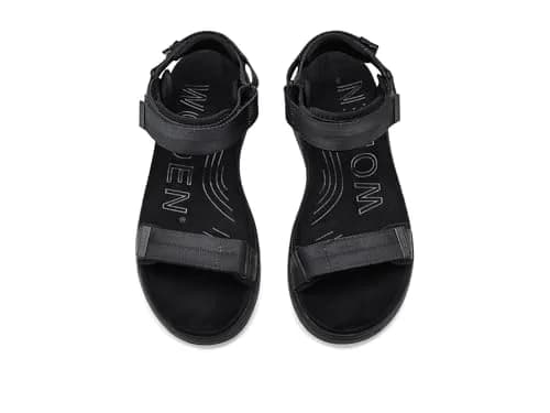 Woden Women's Line Sandals Taupe Multi 6.5 Medium | Recycled, Adjustable Velcro Straps thumbnail 2