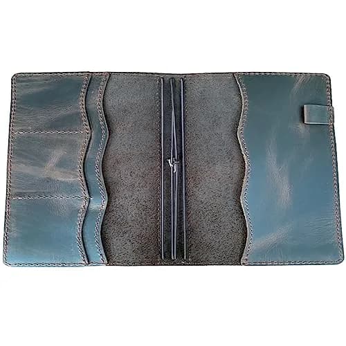 newestor Genuine Leather Travelers Notebook Cover B6 Size Dark Brown | Fits 5"x7.2" Notebooks thumbnail 2