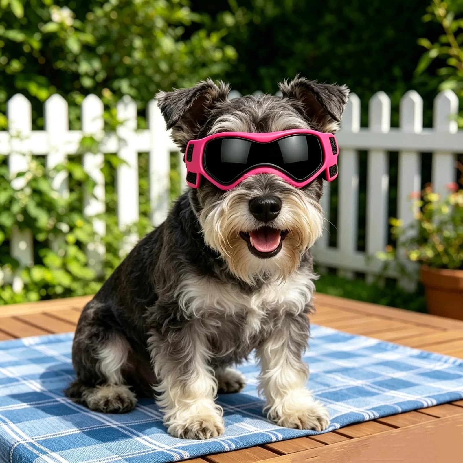Enjoying Stylish Pink Dog Goggles for Medium Breeds | UV Protection, Windproof & Adjustable - view 3