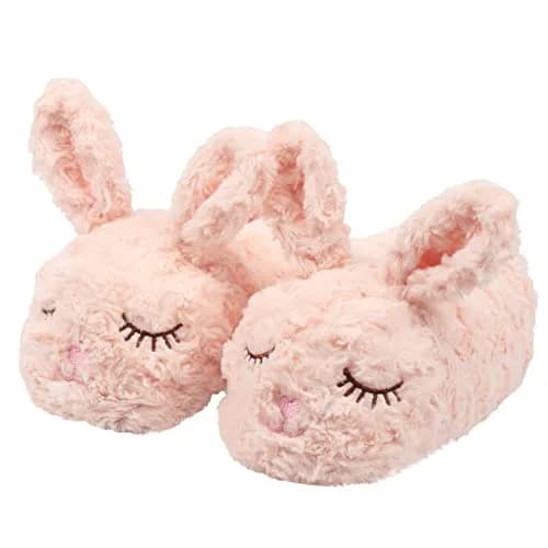 Aopuro Novelty Women Pink Bunny Animal Slippers Size 9-10 | Soft Plush & Non-Slip Comfort thumbnail 1