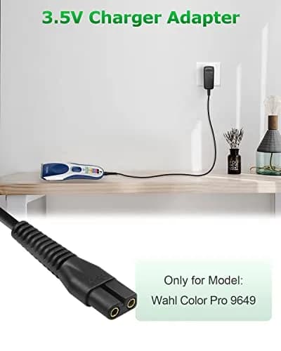Arkare Wahl 9649 Charger Replacement Cord AC Adapter 2M (6.6ft) | Compatible with Wahl Color Pro Cordless Hair Clipper & Trimmer 9649 thumbnail 3