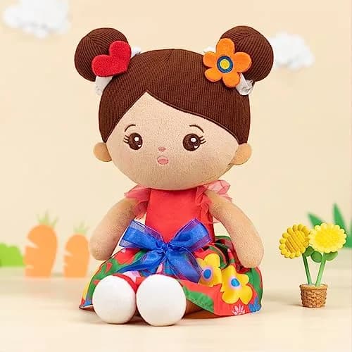OUOZZZ Soft Plush Baby Doll 12.6 Inch, Brown Skin Snuggle | CPSIA Certified Safe & Soft for Infants thumbnail 7