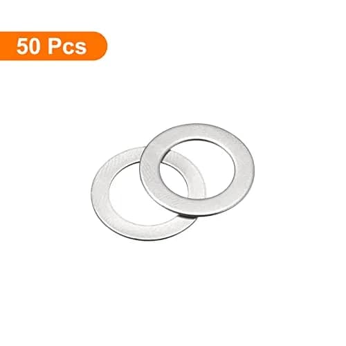 uxcell M10 304 Stainless Steel Flat Washers 50pcs 10x16x0.5mm | Corrosion-Resistant, Heavy Load Support thumbnail 3