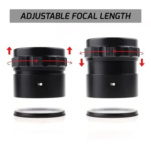 DANOPLUS Jewelers Loupe 10X Magnification with 8 LED Lights & 4 Glass Scale Lens, 0.98'' Field of View thumbnail 5