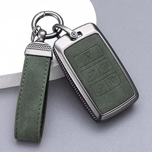 YO&YOYE Land Rover Key Fob Cover with Keychain Leather Model2 Green | Full Protection & Premium Material thumbnail 5