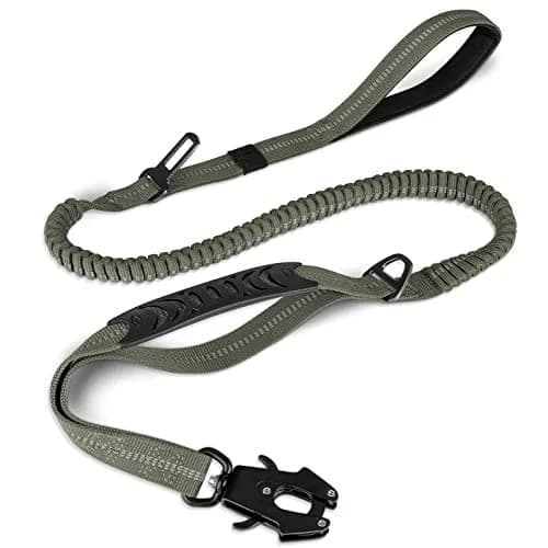 Joytale Tactical Bungee Dog Leash, Shock Absorbing No Pull, Army Green | Heavy Duty Control for Large Dogs thumbnail 1