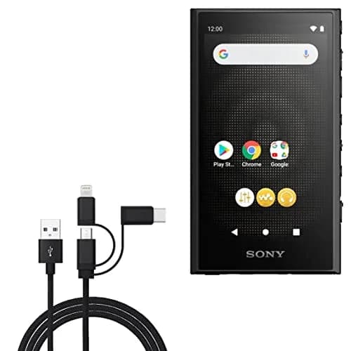 BoxWave AllCharge 3-in-1 USB C & Micro USB Cable 100cm | Compatible with Sony Walkman NW-A306 thumbnail 1