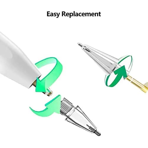 Frylaa Clear Metal Pencil Tips 2-Pack | Compatible with Apple Pencil 1st & 2nd Gen, Wear-Resistant Nib thumbnail 6