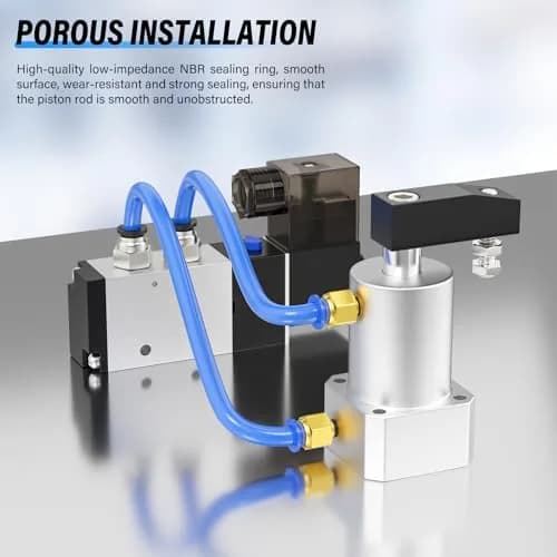 TAILONZ PNEUMATIC Left-Turn Cylinder 20mm Bore | 90° Rotation, Aluminum Alloy, Double Action, 0-1.5Mpa thumbnail 9