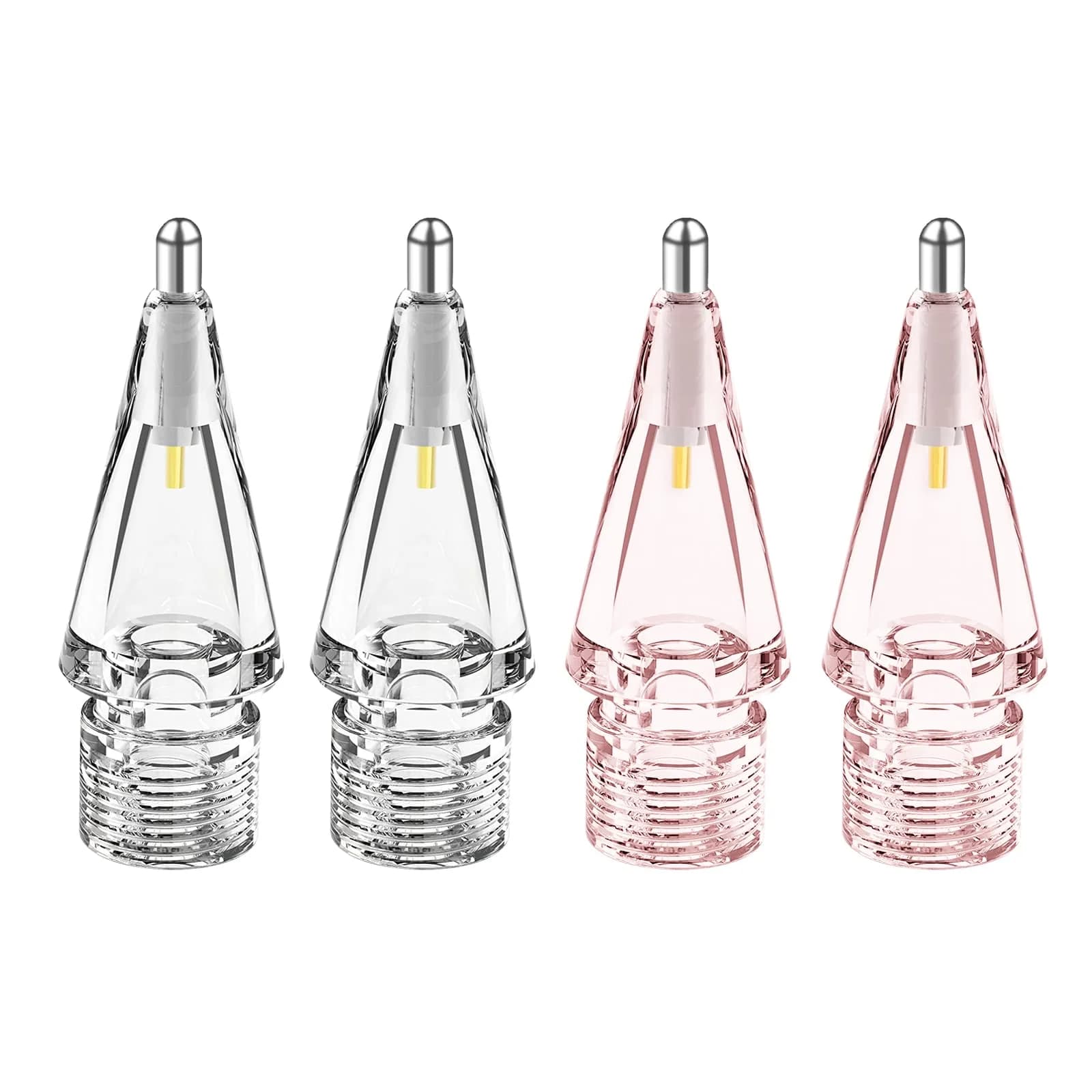 Frylaa Metal Pencil Tips for Apple Pencil 1st & 2nd Gen | 4 Pack, Clear - main product image
