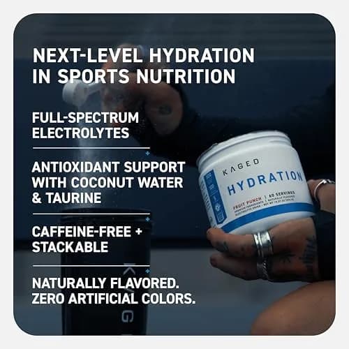Kaged Hydration Electrolytes Powder | Lemon Lime | 60 Servings | Supports Hydration & Antioxidant Support thumbnail 5