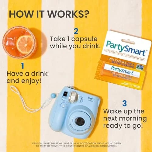 Himalaya PartySmart Herbal Supplement 12 Capsule | Better Morning After Drinking Support thumbnail 6