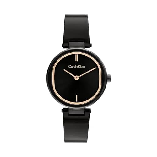 Calvin Klein Women's Quartz Watch 30mm Ionic Plated Black Steel | Modern Minimalist thumbnail 1