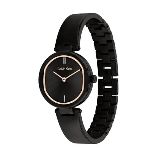 Calvin Klein Women's Quartz Watch 30mm Ionic Plated Black Steel | Modern Minimalist thumbnail 2