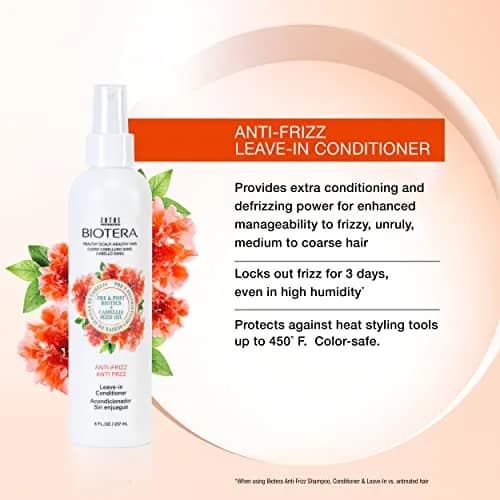 Biotera Anti Frizz Intense Smoothing Shampoo & Conditioner & Leave-In | Microbiome Friendly, Vegan & Cruelty-Free, 15.2 Fl Oz thumbnail 2