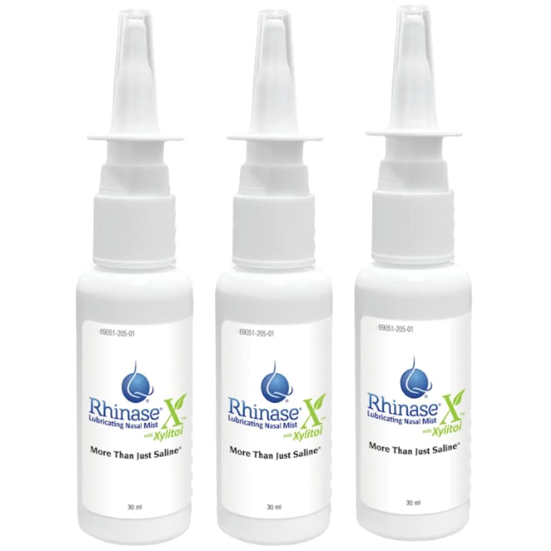 Rhinase X Mist 3 Pack with Dual Wetting Agents, Salts & Xylitol | Moisturizes Nasal Passages (70-120 chars)