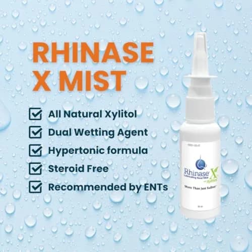 Rhinase X Mist 3 Pack with Dual Wetting Agents, Salts & Xylitol | Moisturizes Nasal Passages (70-120 chars) thumbnail 3