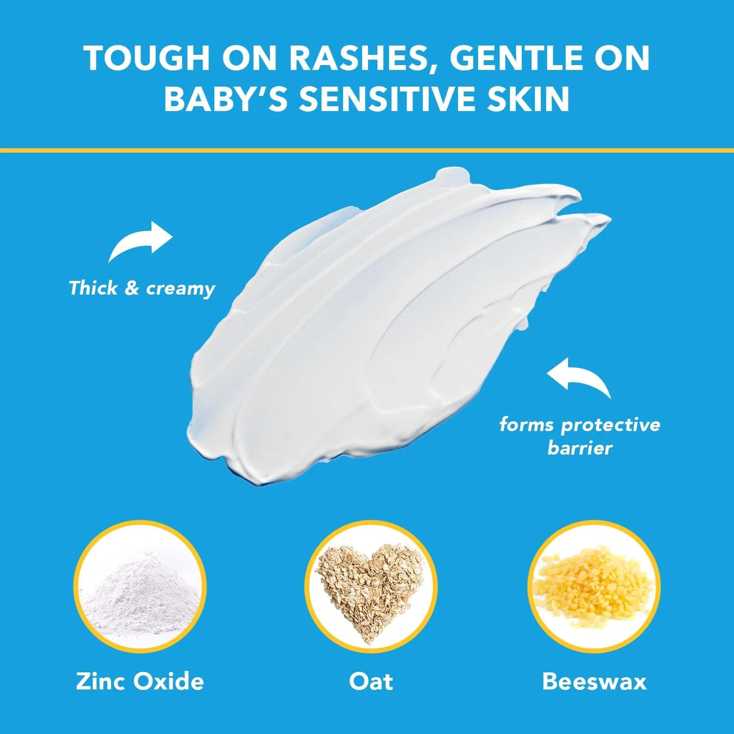 Triple Paste Diaper Rash Cream Zinc Oxide Baby Ointment 180g (6 oz) | Pediatrician Recommended for Sensitive Skin - view 3