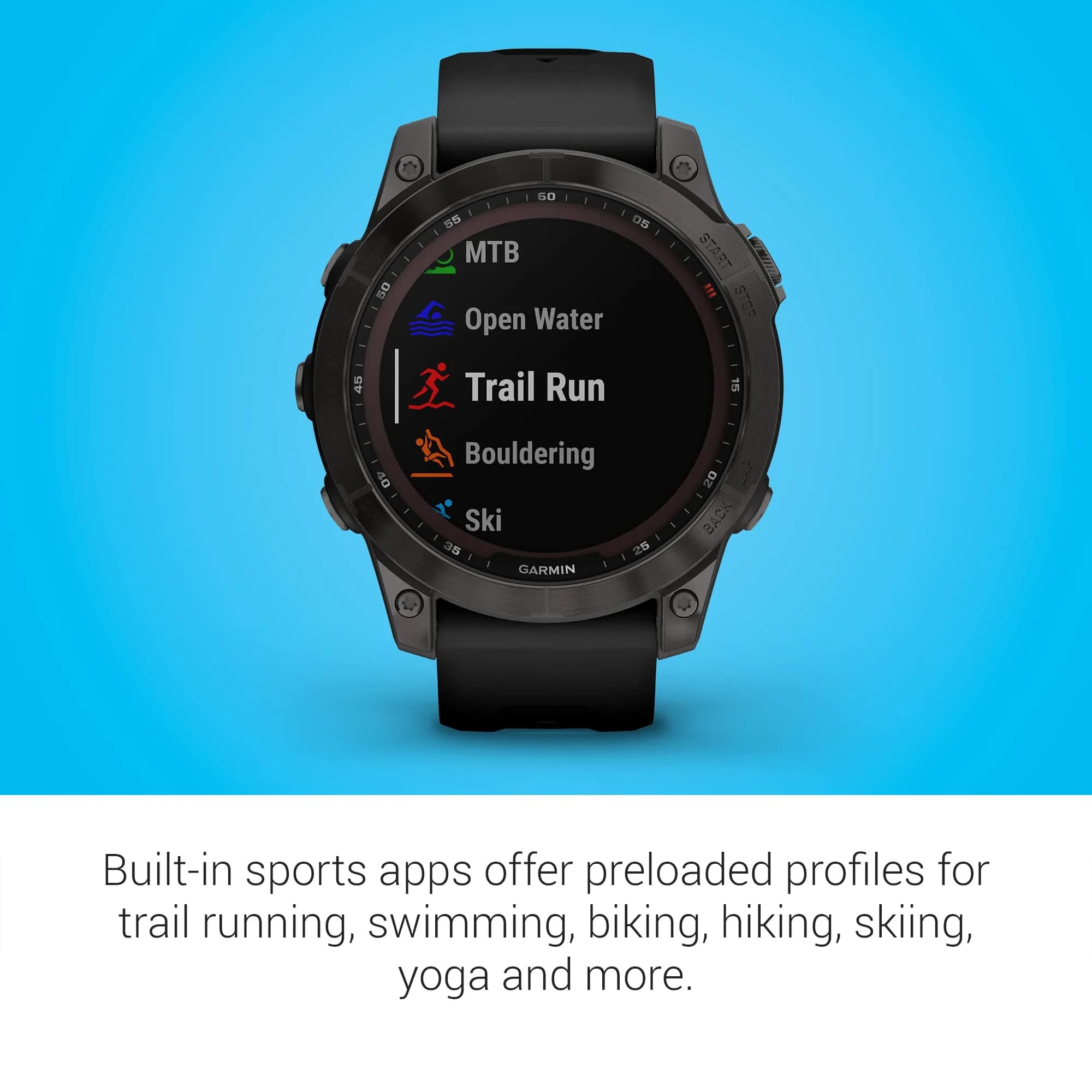 Garmin fenix 7 Solar GPS Smartwatch 47mm Slate Gray | Long-Running Solar Powered Multisport GPS Watch - view 6
